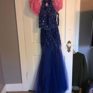 2 piece prom dress